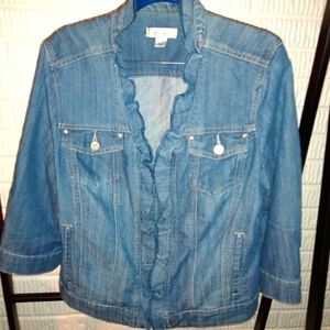 Christopher & Banks, size L, denim jacket